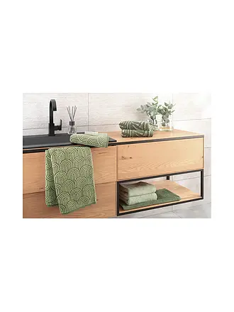 CAWÖ | Handtuch 50x100cm MAISON Natur | dunkelgrün